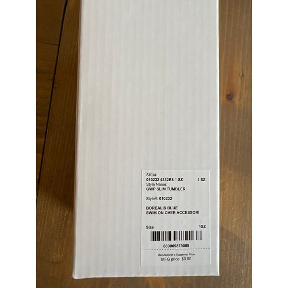 Lilly Pulitzer NWB Skinny Tumbler in Borealis Blue Swim On Over Resort Preppy - Picture 3 of 4